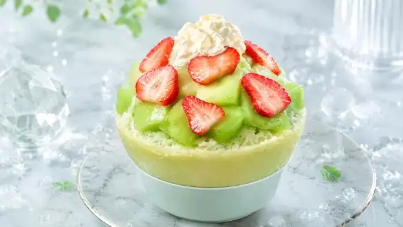 Honeydew Bingsu - Korean shaved ice dessert at Modu Ramen Jacksonville